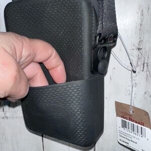 Havaianas Black silicone Textured Crossbody Phone Holster with Strap